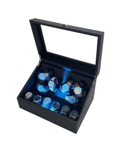 Watch winder box for automatic watches, box for 6 watches, rotating stand
