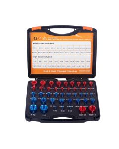 Jauge d'identification des écrous et testeur de filetage – avec étiquettes claires pour les mécaniciens automobiles