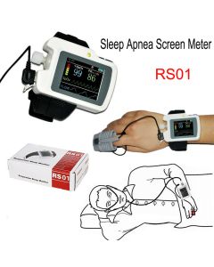 Moniteur d'apnée du sommeil RS01 avec mesure du débit nasal, de la SpO₂, du pouls et enregistrement
