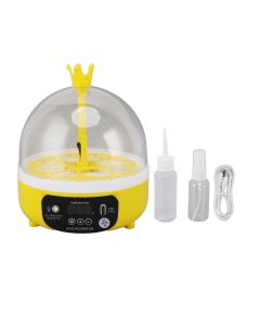 Mini incubateur pour volailles, contrôle automatique de la température et de l'humidité, incubateur à œufs, 4 œufs avec mousse isolante