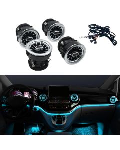 Auto LED Front Dashboard Klimaanlage Vent Outlet Turbo Innen Für Mercedes Benz V Klasse EQV Vito Viano Valente Metris W447