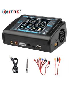 HTRC T150 Intelligentes Batterieladegerät AC/DC 150 W 10 A mit Touchscreen-Balance-Ladung für LiPo LiHV LiFe Lilon NiCd NiMh Pb-Akku