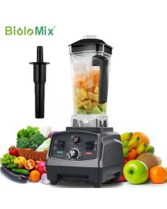 BioloMix 3HP 2200W Heavy Duty Kommerziellen Grade Timer Mixer Entsafter Obst Küchenmaschine Eis Smoothies BPA FREI 2L jar