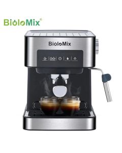 BioloMix 20 Bar Italienischen Typ Espresso Kaffee Maker Maschine mit Milchaufschäumer Zauberstab für Espresso, Cappuccino, latte und Mokka