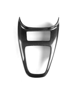 Couvercle de panneau de commutateur de vitesse centrale, autocollant en fibre de carbone véritable, intérieur de voiture, pour Hummer H3 2007 – 2010