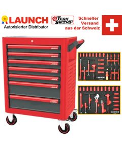 LAUNCH TTG-84 84pcs Kit de chariot à outils de réparation de véhicule à énergie nouvelle