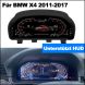 Panneau de tableau de bord numérique pour BMW X4 2011-2017 avec HUD