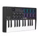 Clavier de commande midi M-VAVE 25 touches avec 25 touches sensibles à la vitesse 8 pads rétroéclairés RVB Clavier midi 8 boutons