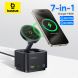 Chargeur sans fil magnétique Baseus pour iPhone 16/15 Pro Max MagSafe Qi2 15 W PD rapide USB Hub 4K 60 Hz USB 3.1 SD TF Chargeur de téléphone