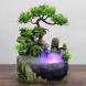 Office Table Decoration Desktop Flowing Water Waterfall Fountain with Color Changing LED Lights Spray