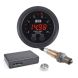 Manomètre universel 12 V 52 mm pour rapport air/carburant, affichage numérique LED ultra-fin et rond, série S