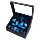 Watch winder box for automatic watches, box for 6 watches, rotating stand
