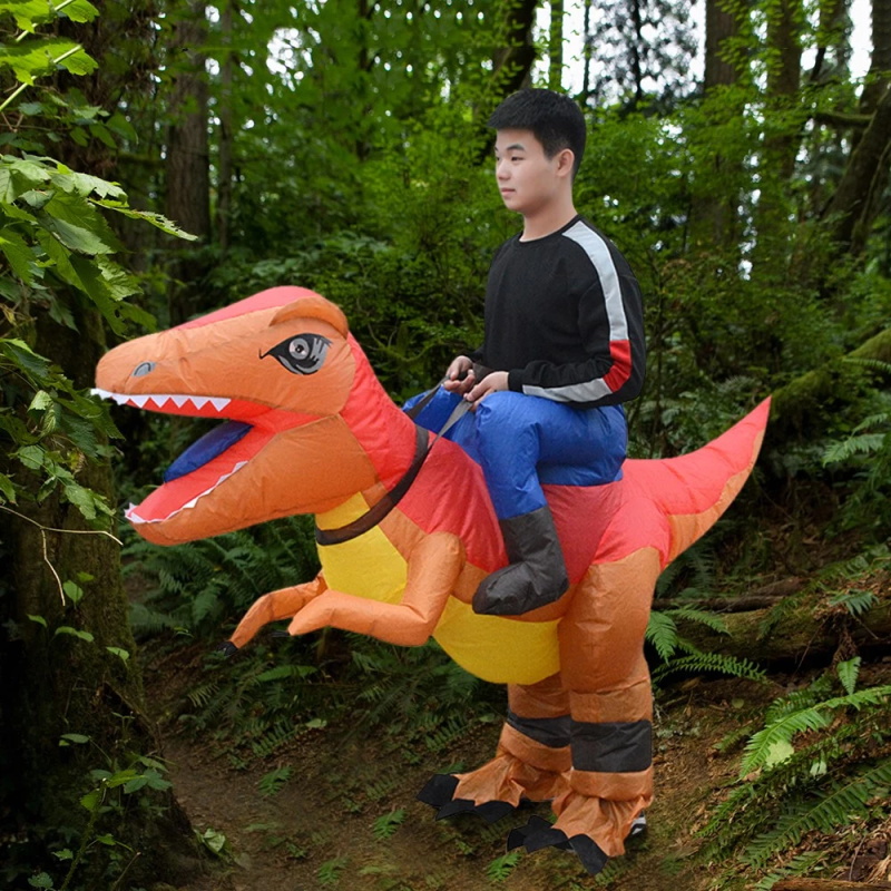Inflatable dinosaur costume
