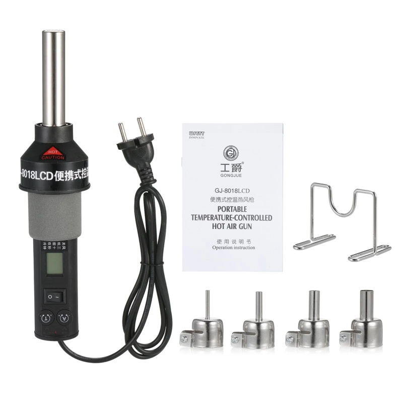 portable temperature-controlled soldering hot air gun