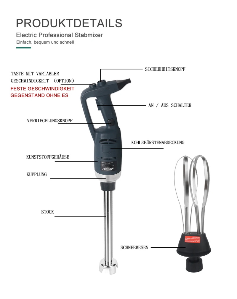 commercial high-performance hand mixer