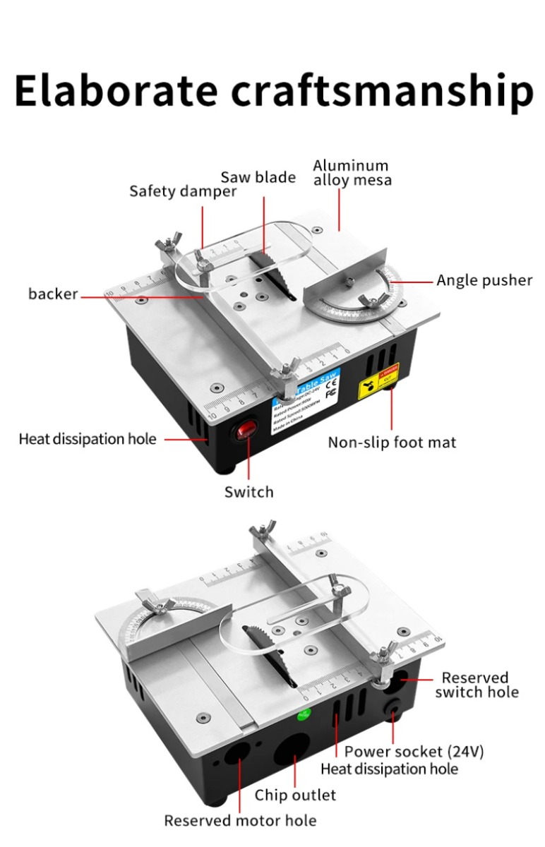 Mini multifunctional table saw