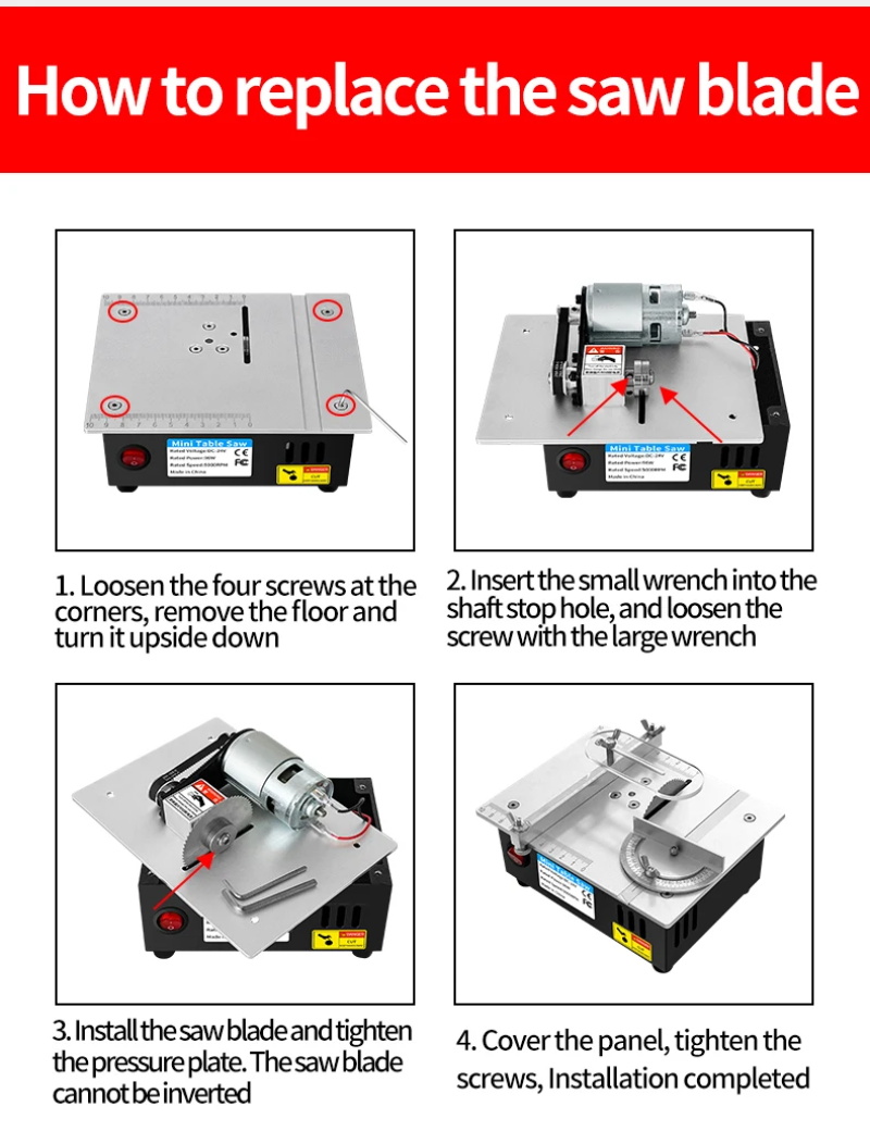 Mini multifunctional table saw