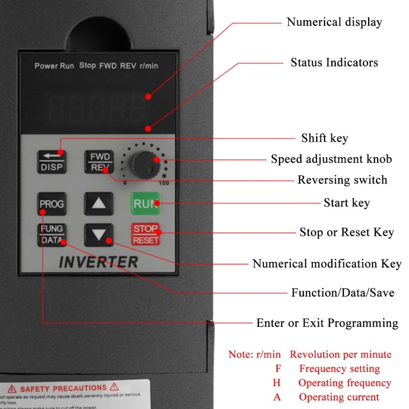 VFD frequency speed controller