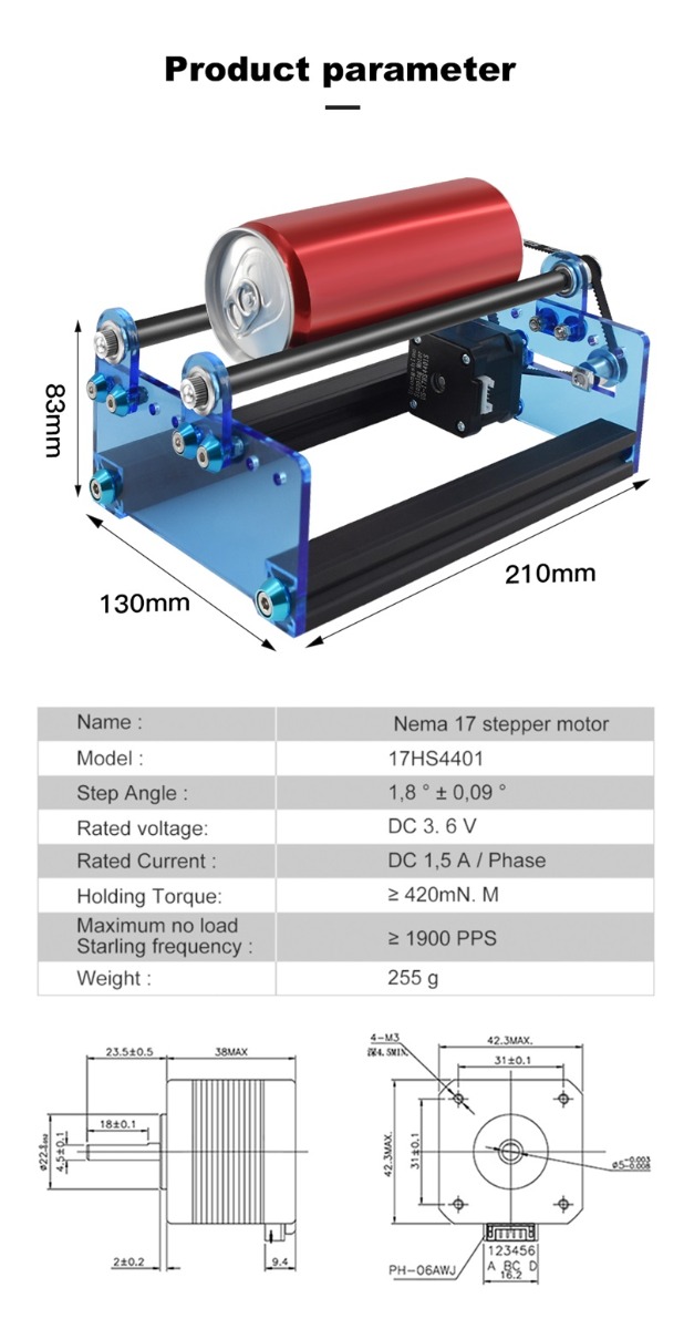 Module de gravure à rouleaux rotatifs 3D Twotrees