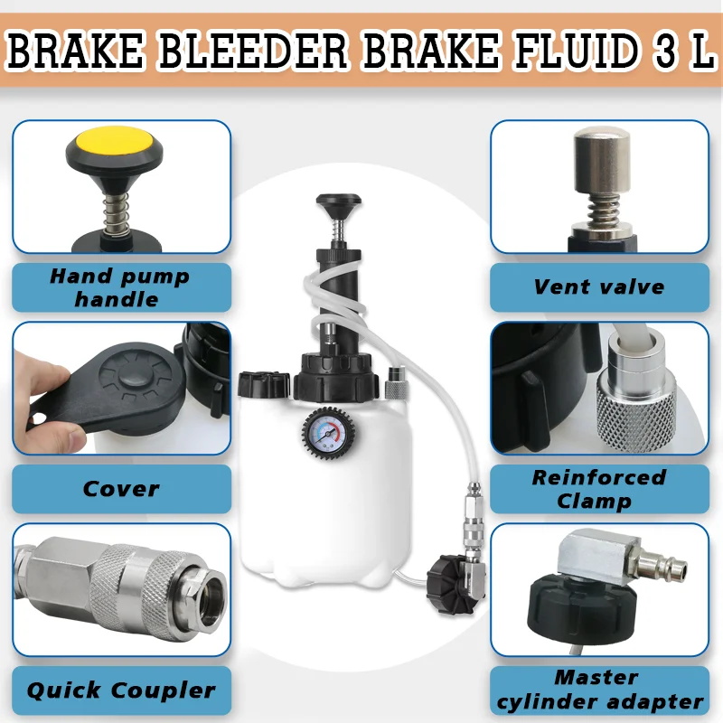 Brake bleeding device overpressure