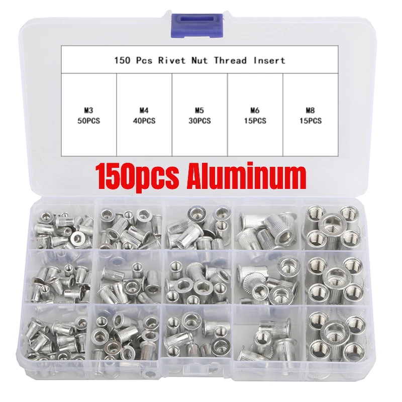 Threaded rivet set M3-M8