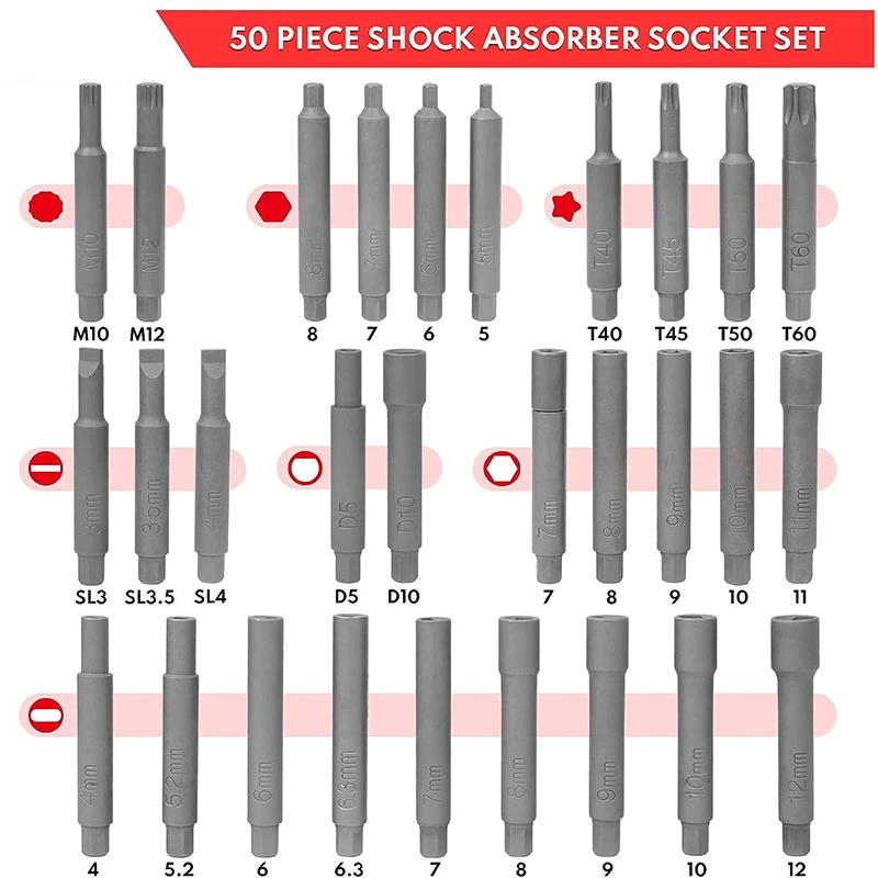 Jeu d'outils pour amortisseurs 50 pièces