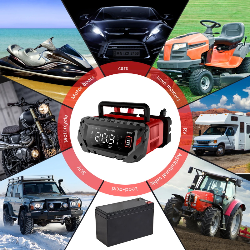 Chargeur de batterie de voiture 12V 30A